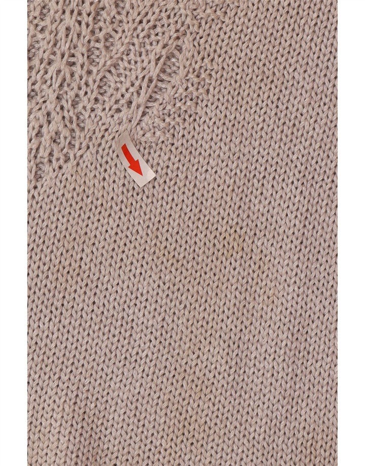 Zara Pull col V pour femme UK 14 Gris moyen
