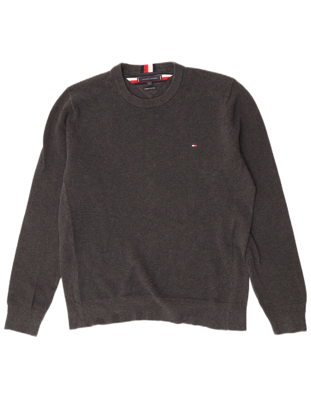 Tommy Hilfiger Pull ras du cou pour homme XL en coton gris