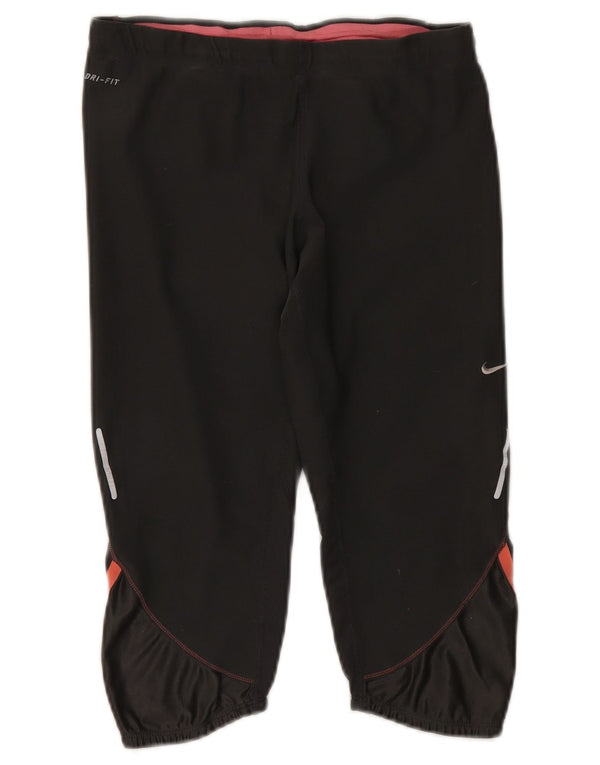 Pantalon de survêtement Nike Dri Fit Capri pour femme UK 14 Noir moyen Polyester