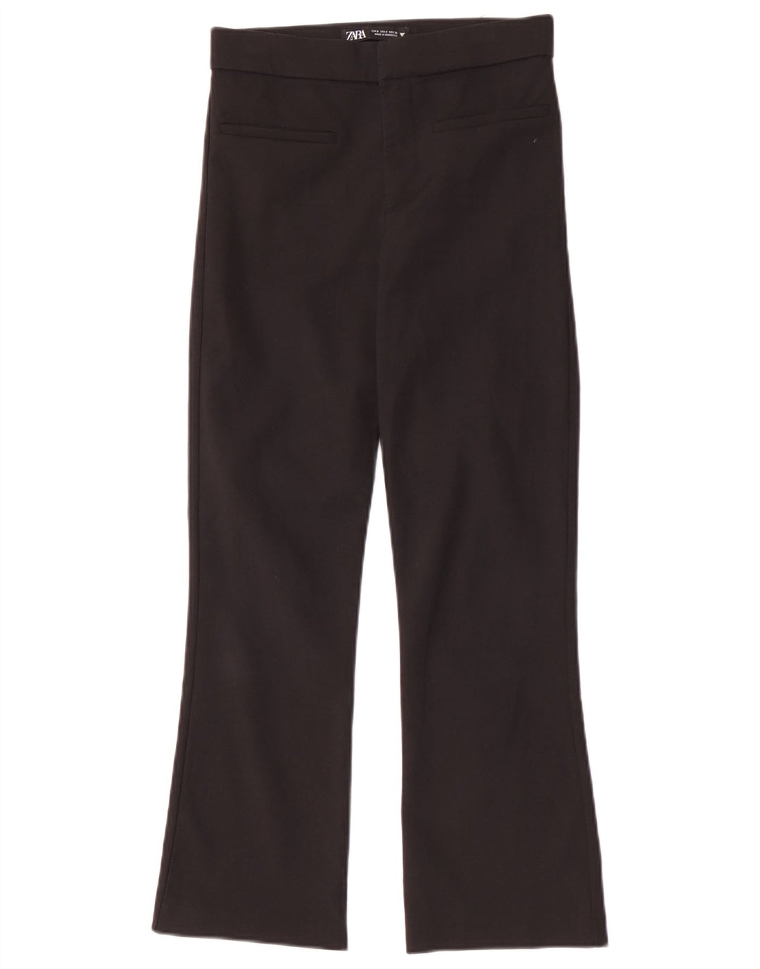 Zara Pantalon décontracté bootcut pour femme Petit W26 L25 Noir