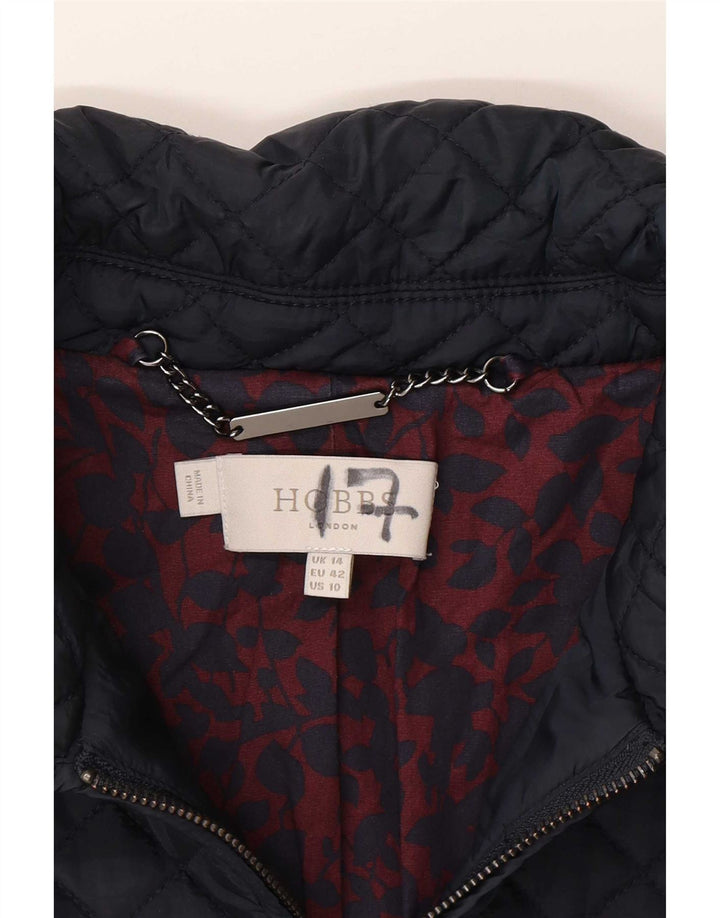 Hobbs Veste matelassée pour femme UK 14 Large Bleu Marine Nylon