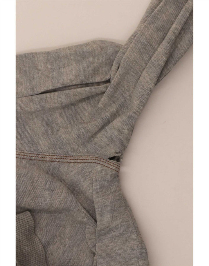 Hugo Boss Veste de survêtement en coton rayé gris moyen