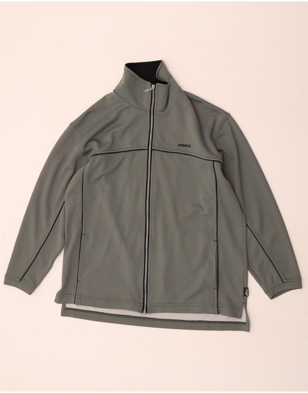 Asics Veste de survêtement pour femme UK 18 XL Gris Polyamide