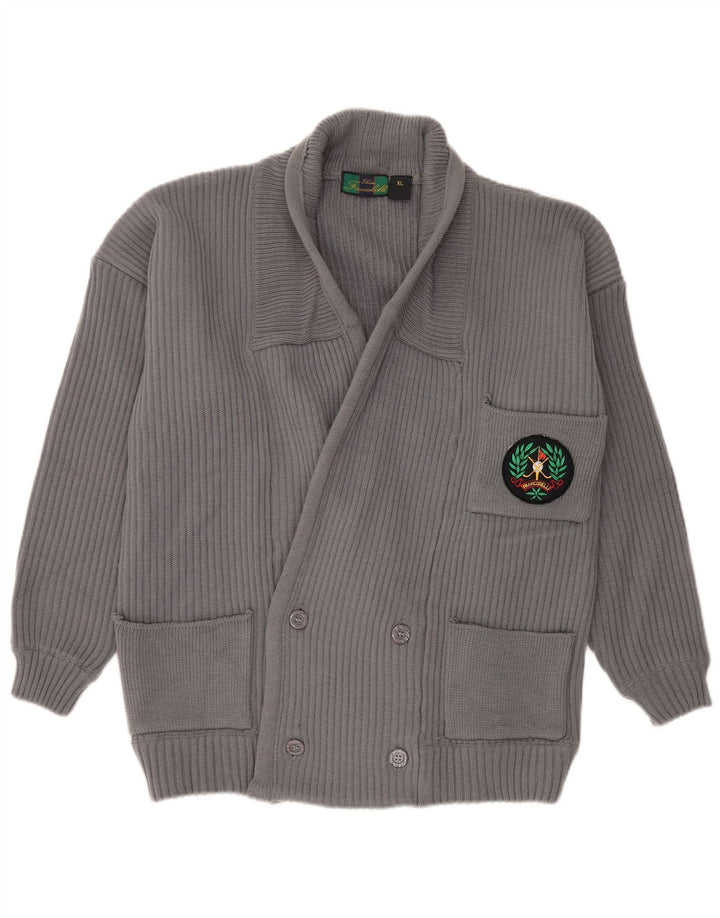 vintage Homme Cardigan Pull XL Gris