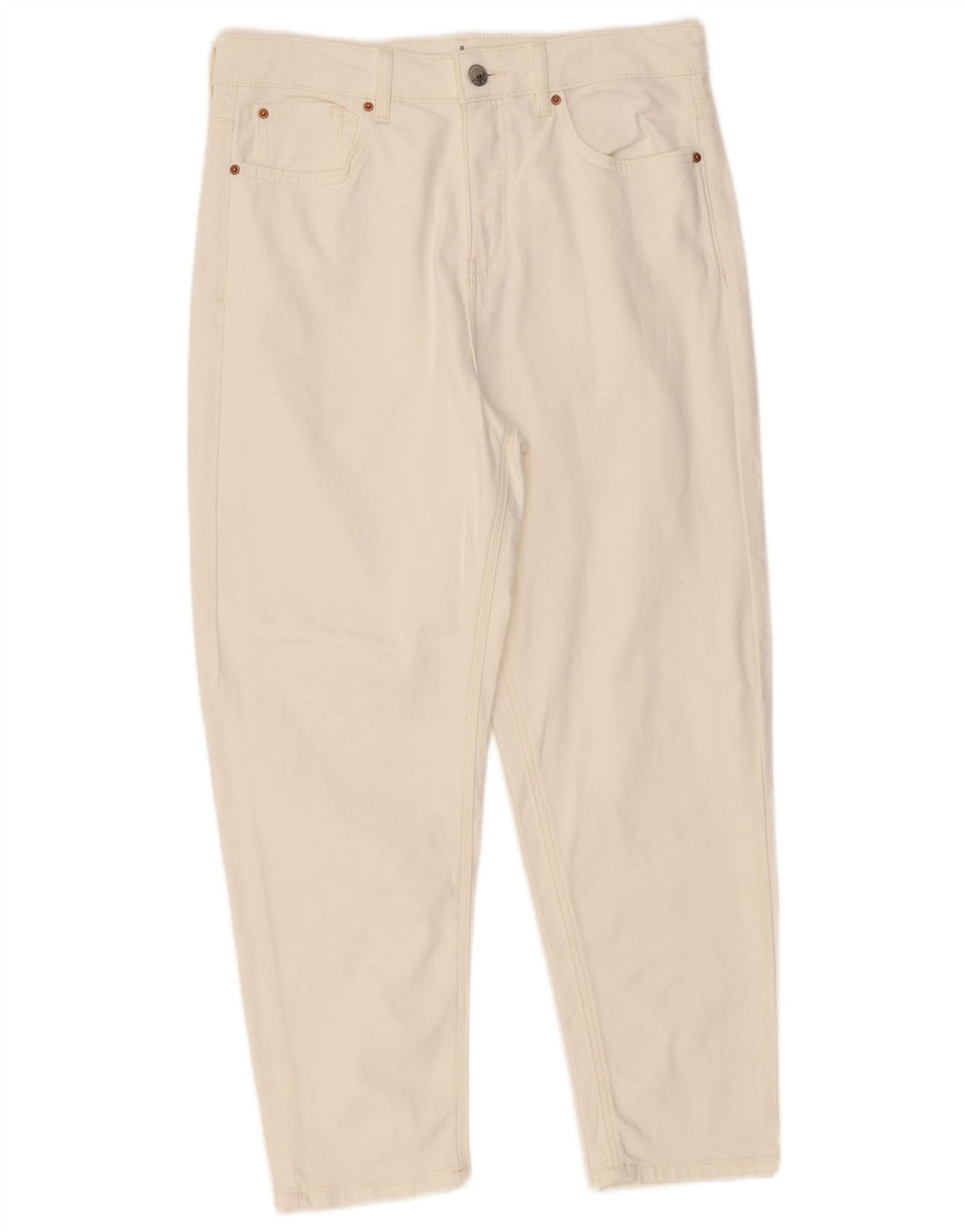 Marks & Spencer Jean fuselé taille haute pour femme UK 12 Medium W32 L26 Blanc