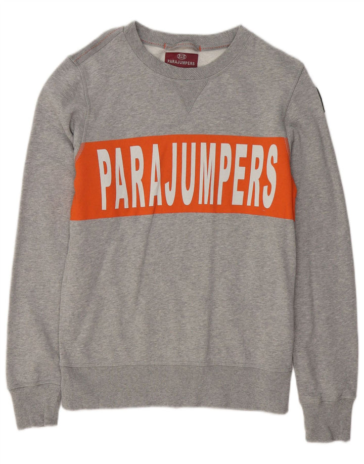 Parajumpers Mens Graphic Sweatshirt Jumper XS Gris Colorblock Coton