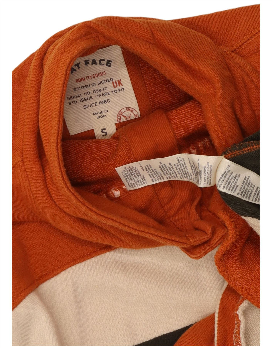 Fat Face Sweat-shirt à col boutonné pour homme Petit rayé multicolore