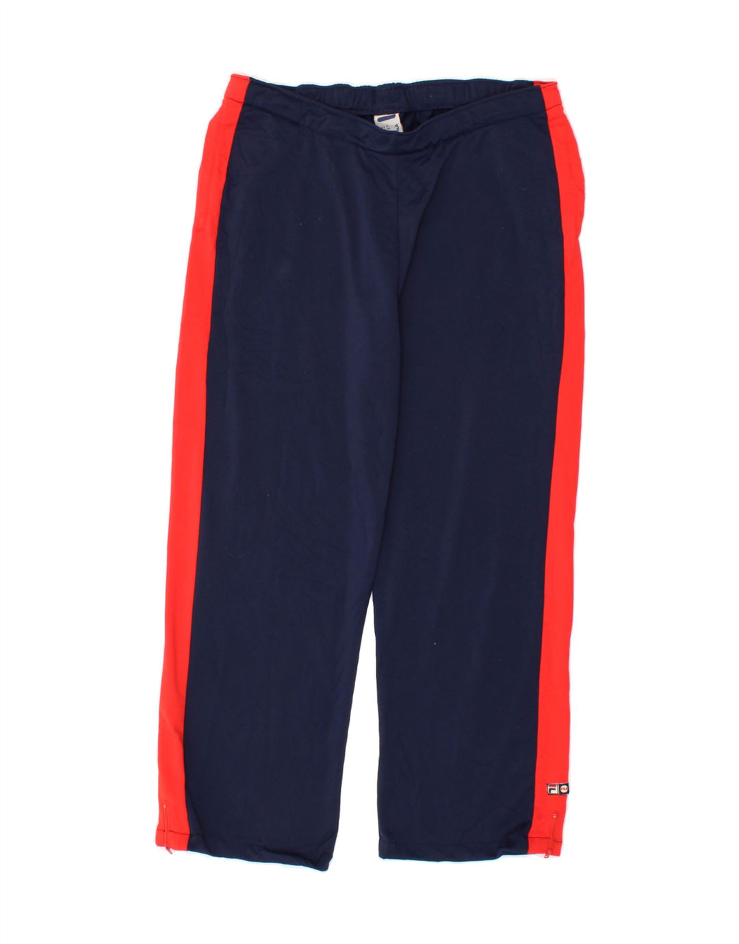 FILA Womens Tracksuit Trousers IT 44 Medium  Navy Blue Colourblock Vintage Fila and Second-Hand Fila from Messina Hembry 