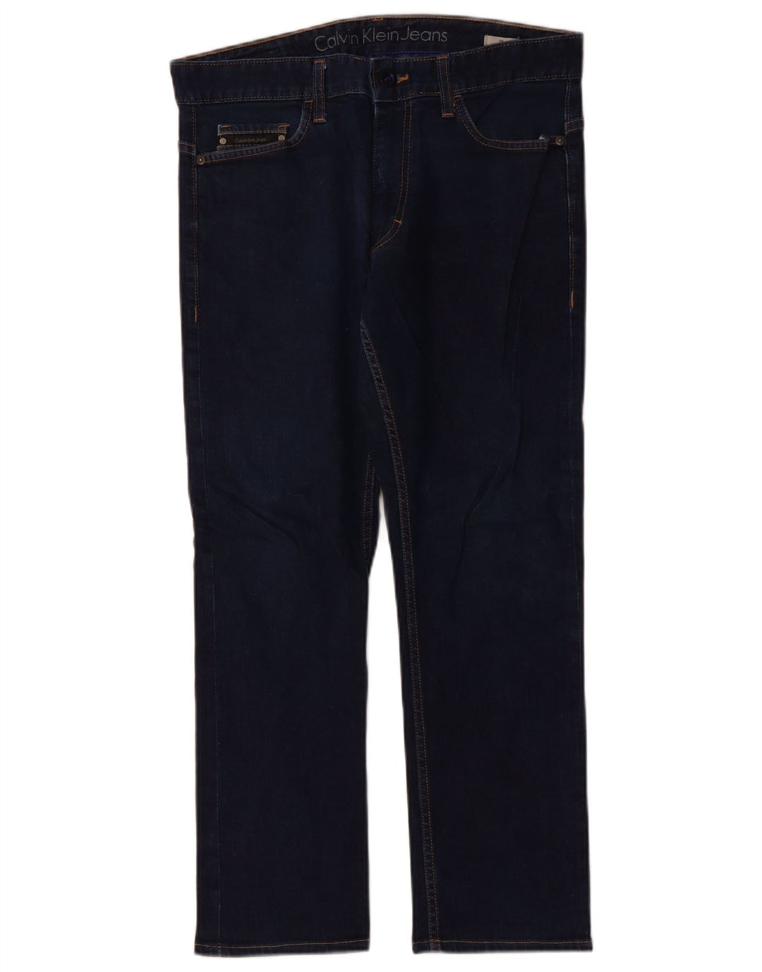 CALVIN KLEIN Jean droit homme W31 L27 bleu marine coton