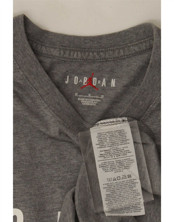 Jordan T-shirt graphique pour homme en coton moucheté gris moyen