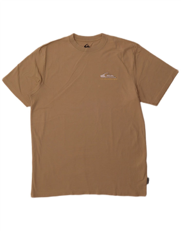 QUIKSILVER T-shirt graphique coupe régulière pour hommes, grand coton beige