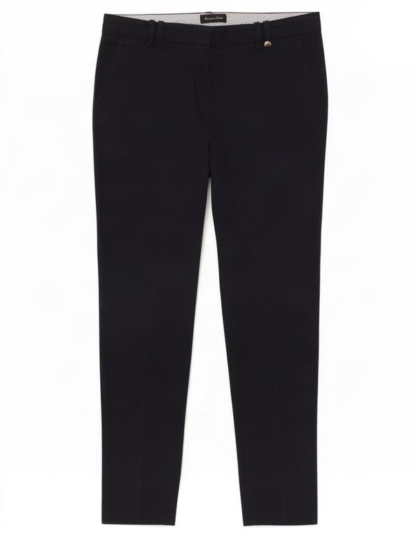Massimo Dutti Pantalon Chino Slim Femme EU 38 Small W28 L29 Bleu Marine