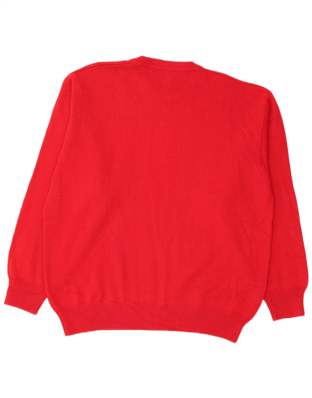 TRUSSARDI Pull Col Rond Homme XL Rouge Laine Mérinos