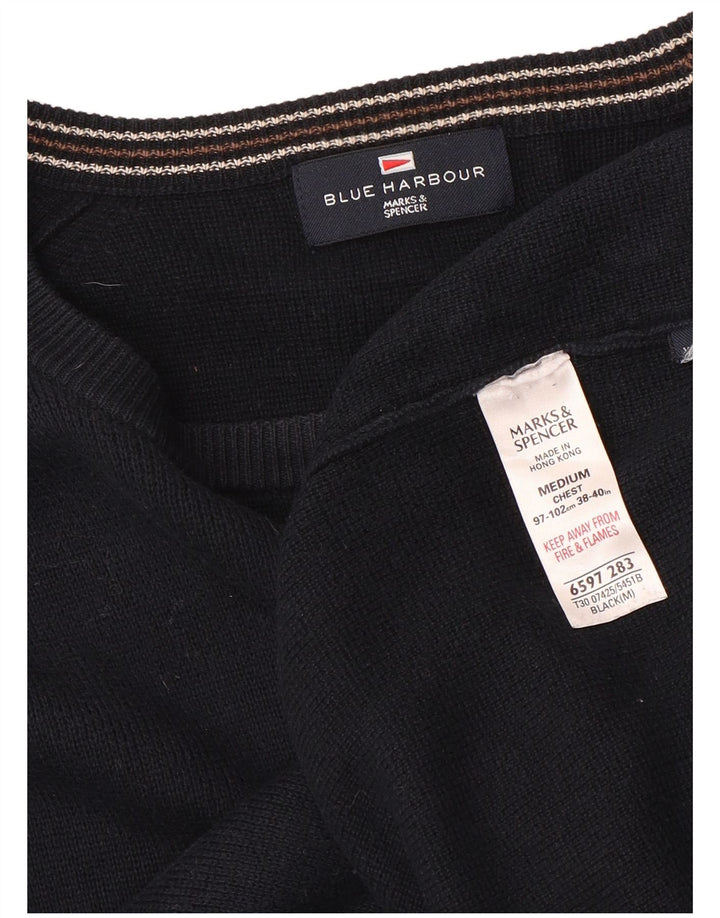 Marks & Spencer Pull Autograph Boat Neck Jumper Homme Bleu Marine Moyen