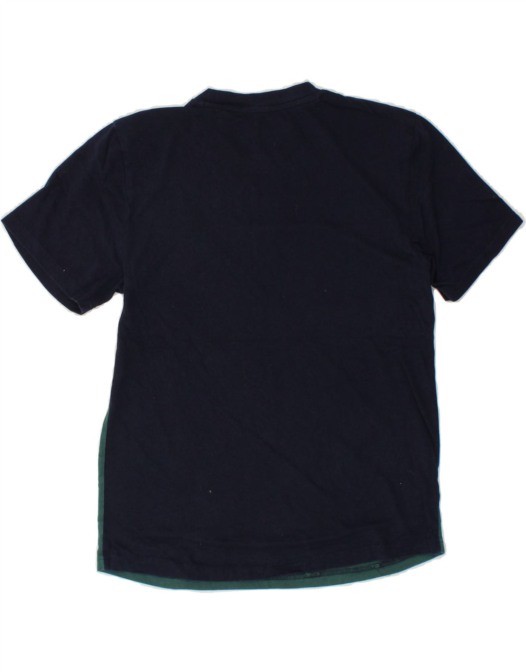 IZOD Mens T-Shirt Top Medium Navy Blue Colourblock Cotton Vintage Izod and Second-Hand Izod from Messina Hembry 