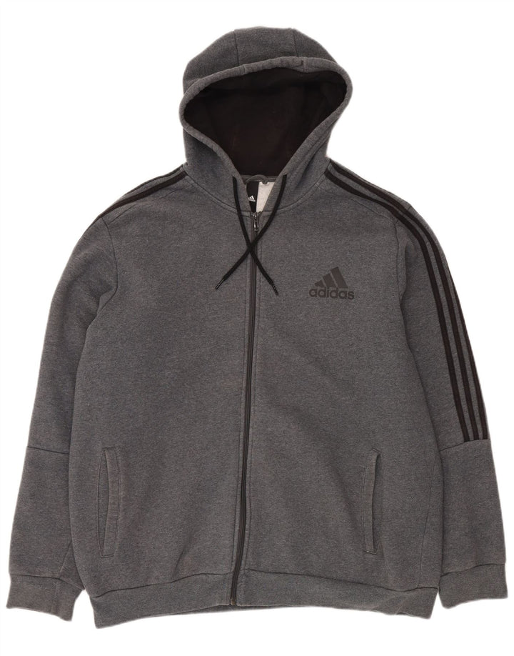 ADIDAS Pull à capuche zippé pour homme 2XL Gris