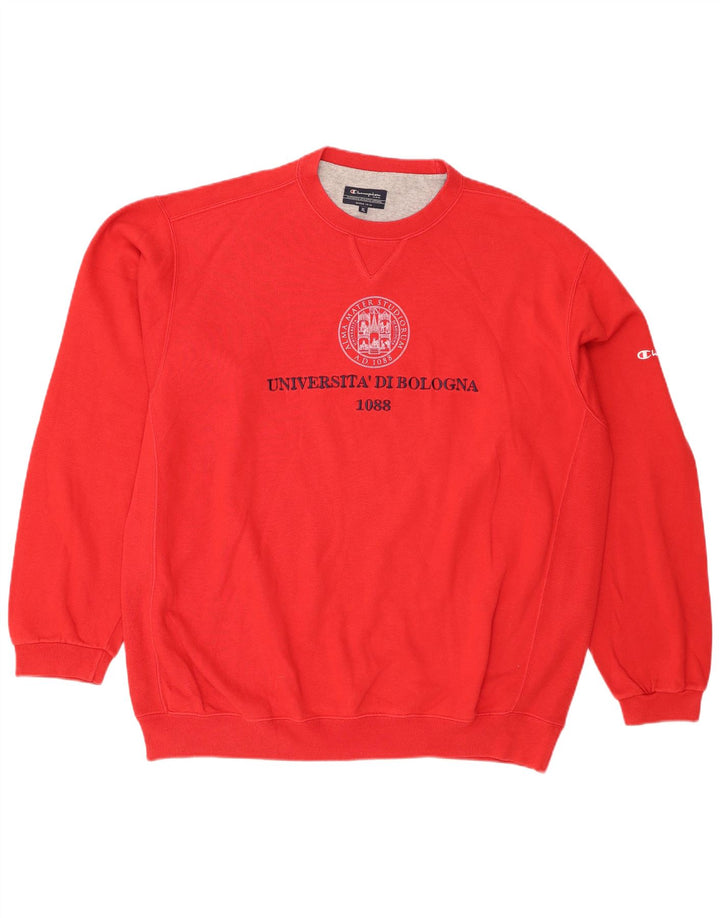 CHAMPION Sweat-Shirt Graphique Homme XL Rouge Coton
