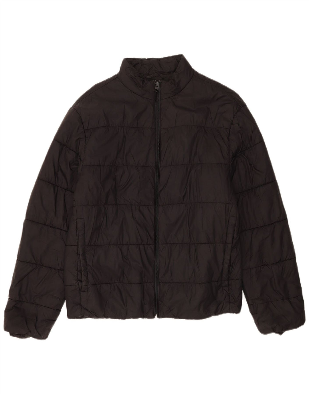 Zara Veste matelassée pour homme UK 40 Large Noir Nylon