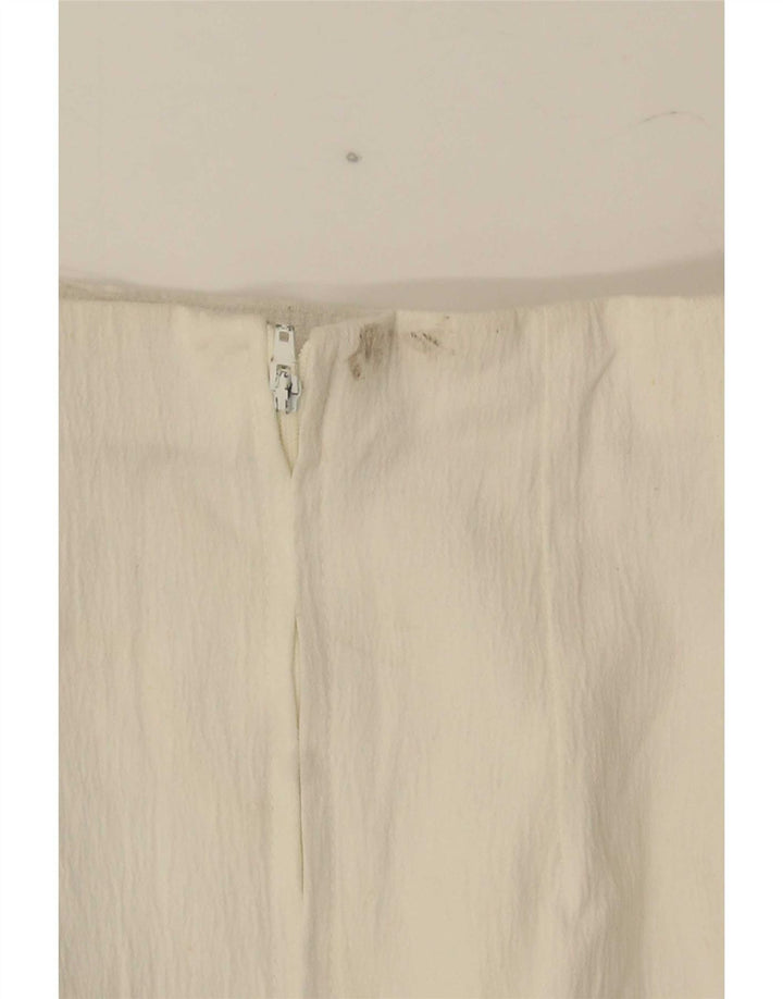 Marks & Spencer Mini jupe crayon pour femme UK 10 Small W25 Blanc Polyester