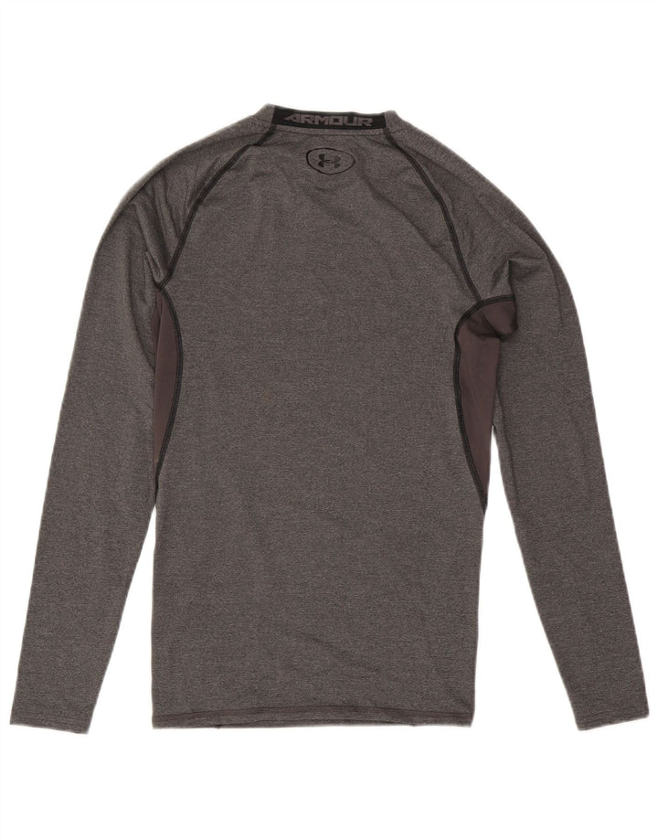 Under Armour Haut à Manches Longues Heat Gear Homme Gris Moyen Colourblock