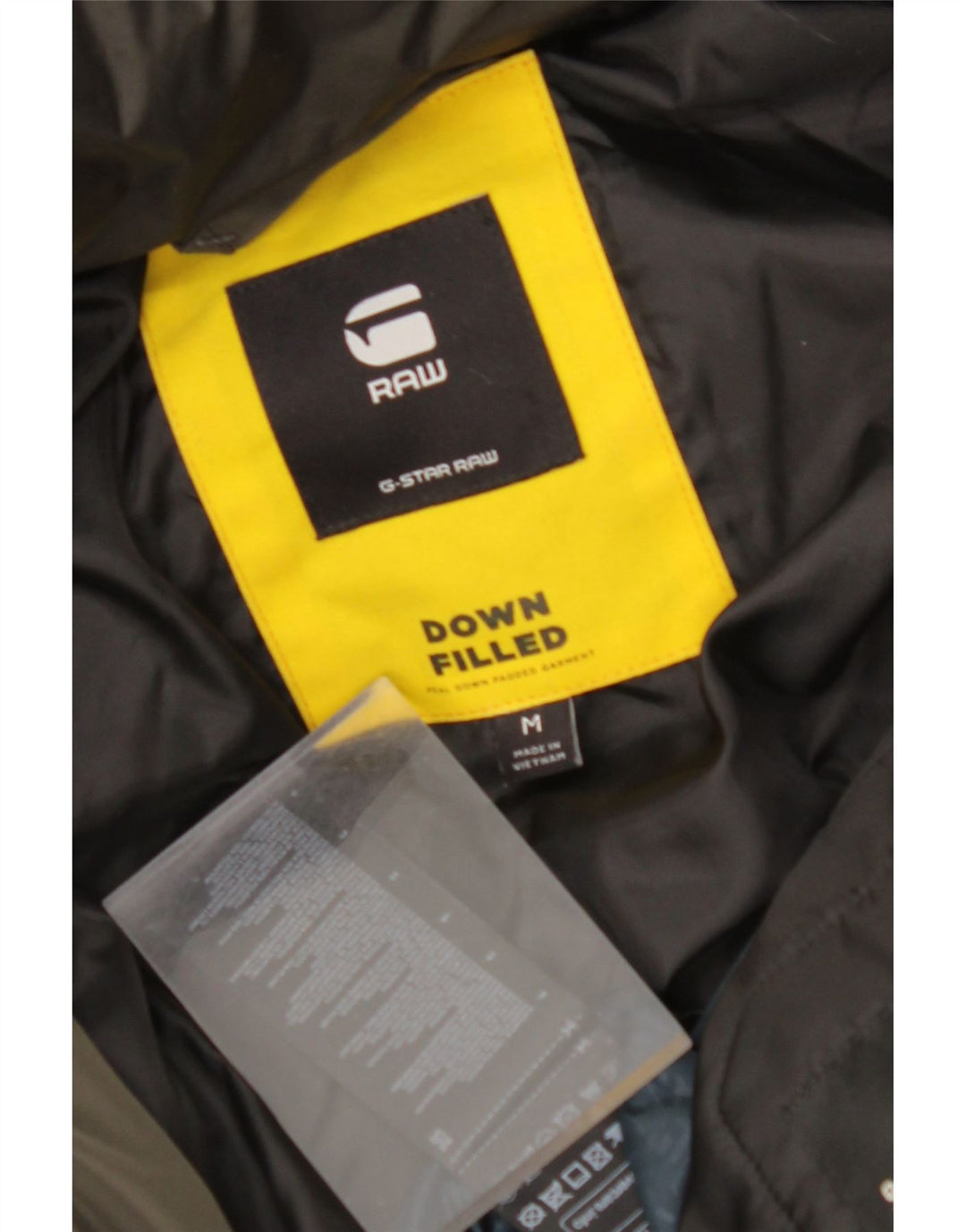 G-STAR Manteau rembourré à capuche pour femme UK 14 Medium Kaki Polyester