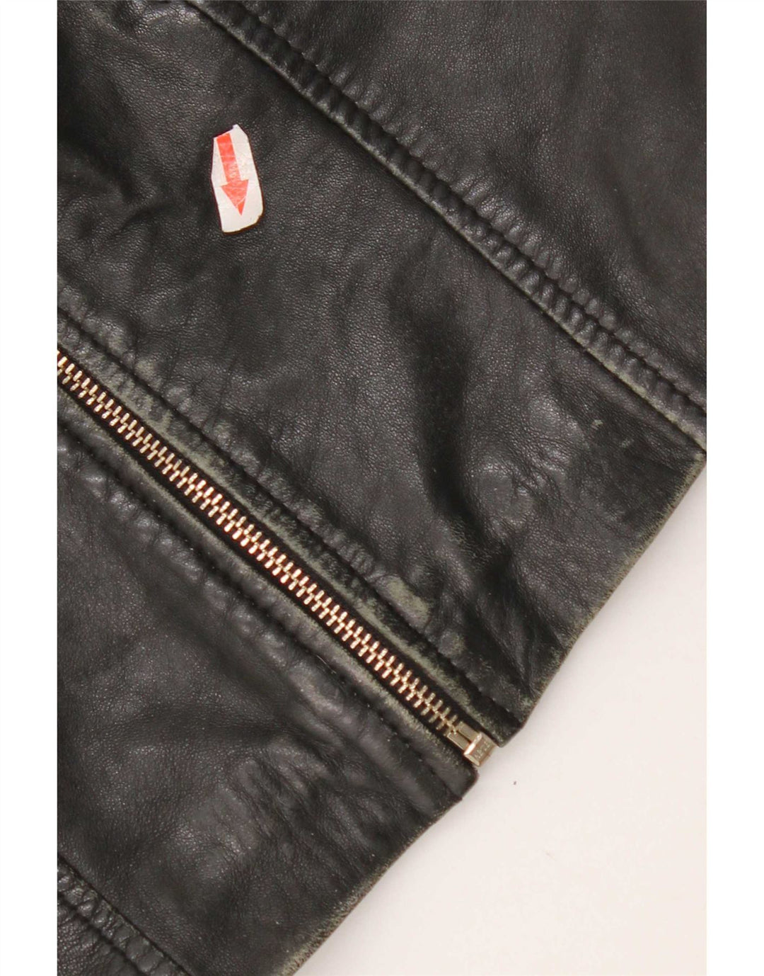 Mango Veste en cuir courte pour femme UK 10 Small Noir