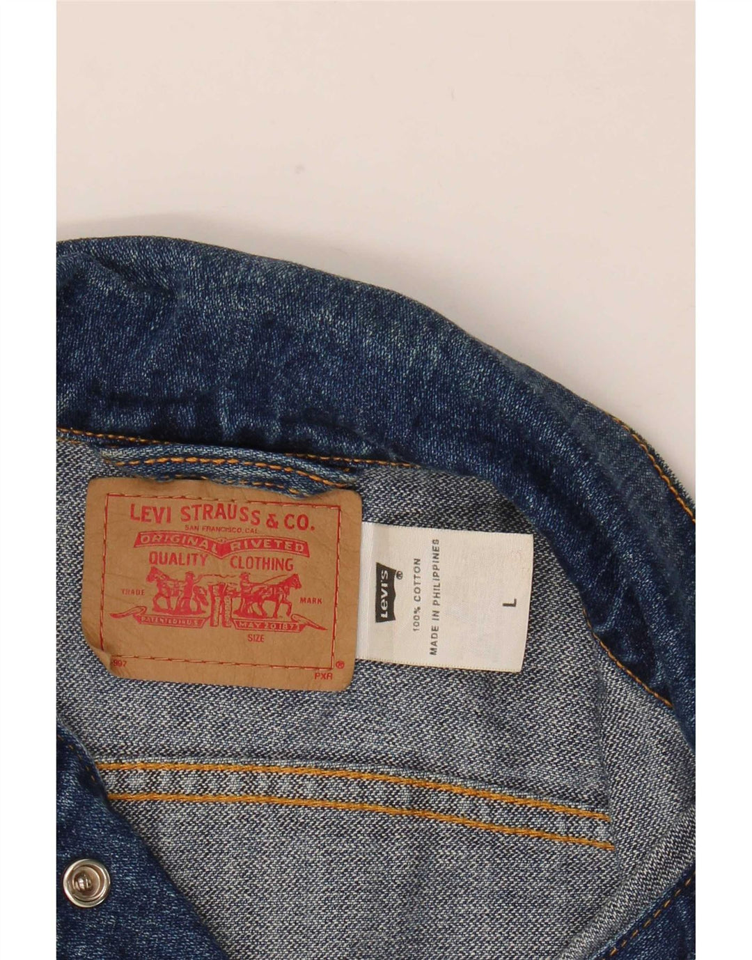 Levi's Veste en Jean Fille 7-8 Ans Grand Bleu Coton
