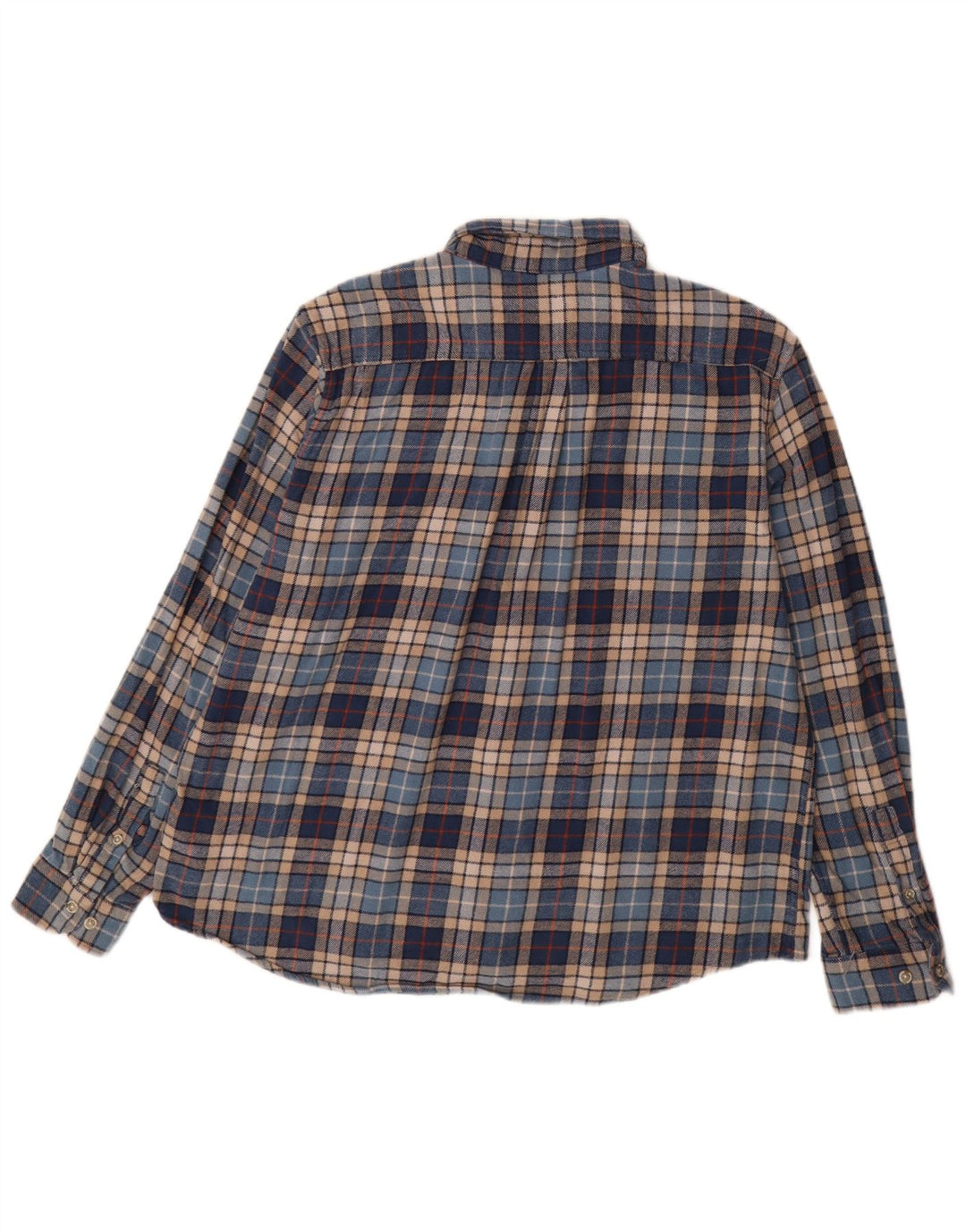 EDDIE BAUER Chemise en flanelle pour homme 2XL en coton à carreaux bleus