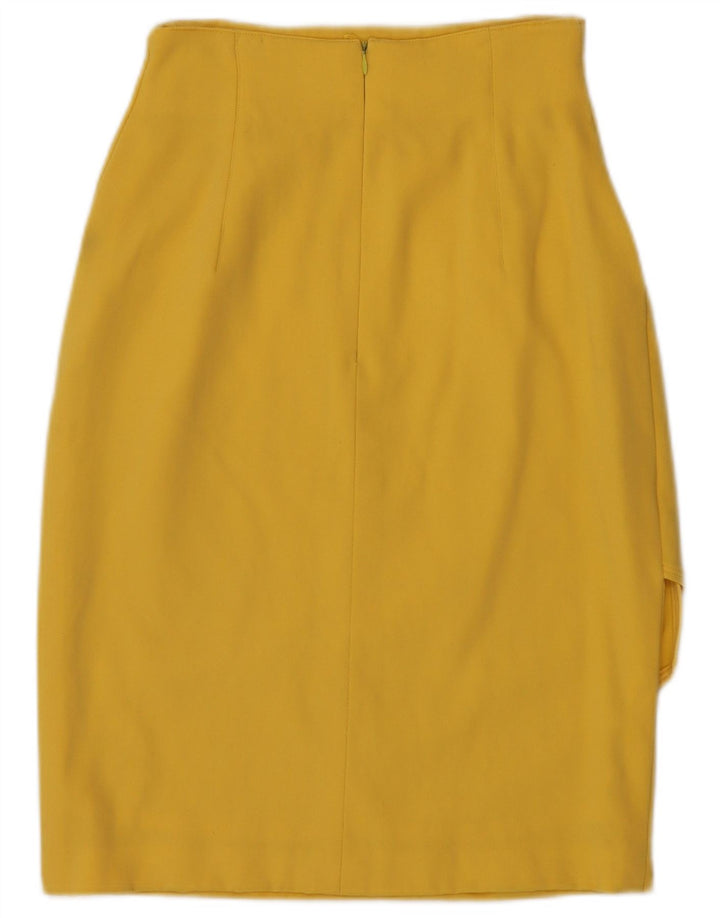 Escada Femmes par Margaretha Ley Jupe Crayon EU 38 Moyen W26 Jaune