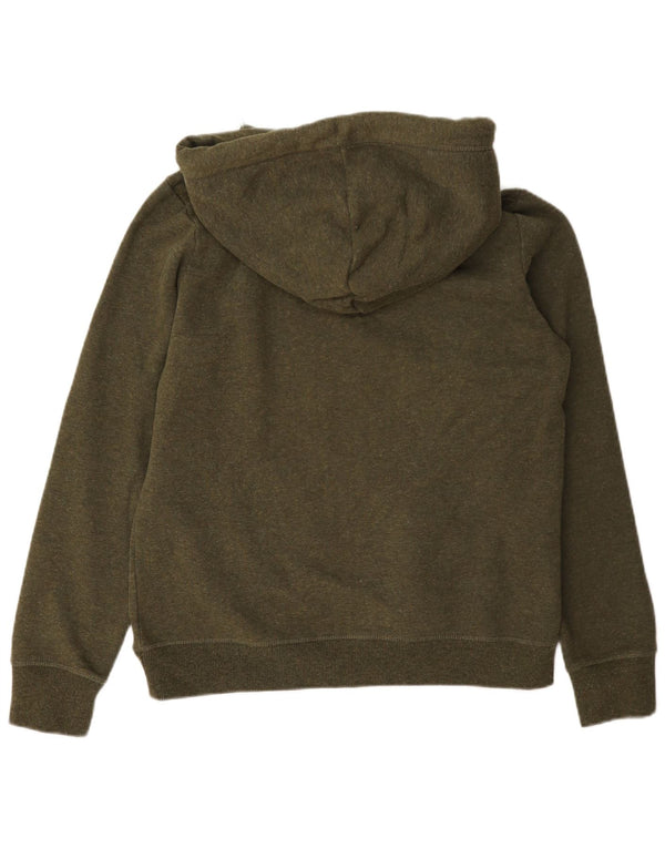 Superdry Pull à capuche pour femme UK 12 en coton kaki moyen
