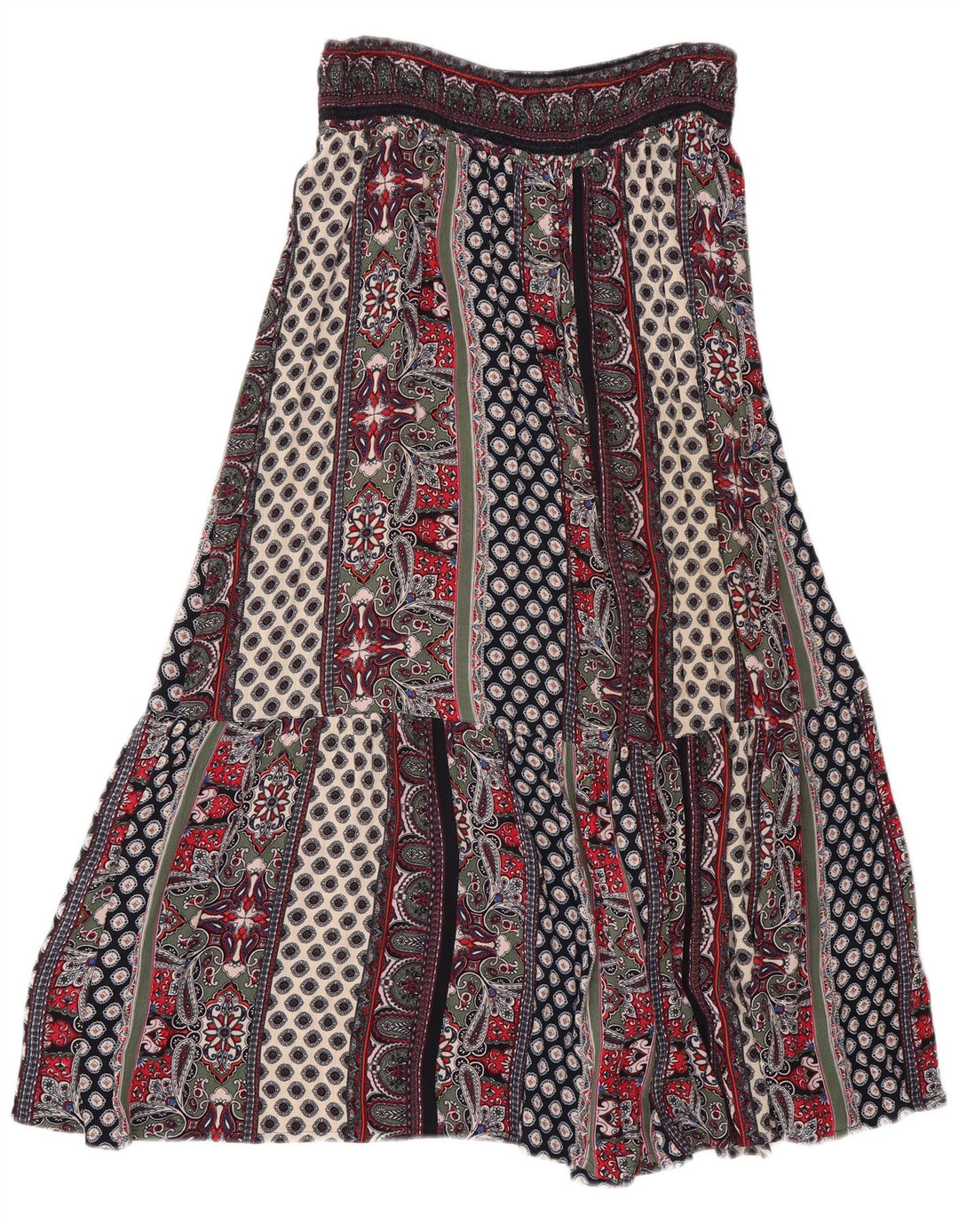 Monsoon Femme Jupe Gypsy Medium W30 Multicolore Patchwork Viscose