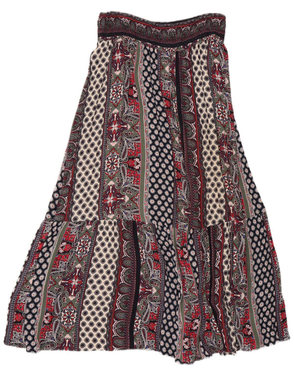 Monsoon Femme Jupe Gypsy Medium W30 Multicolore Patchwork Viscose