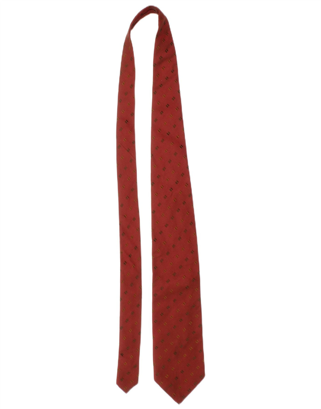 Ermenegildo Zegna Cravate Homme Taille Unique Rouge Géométrique Soie Classique
