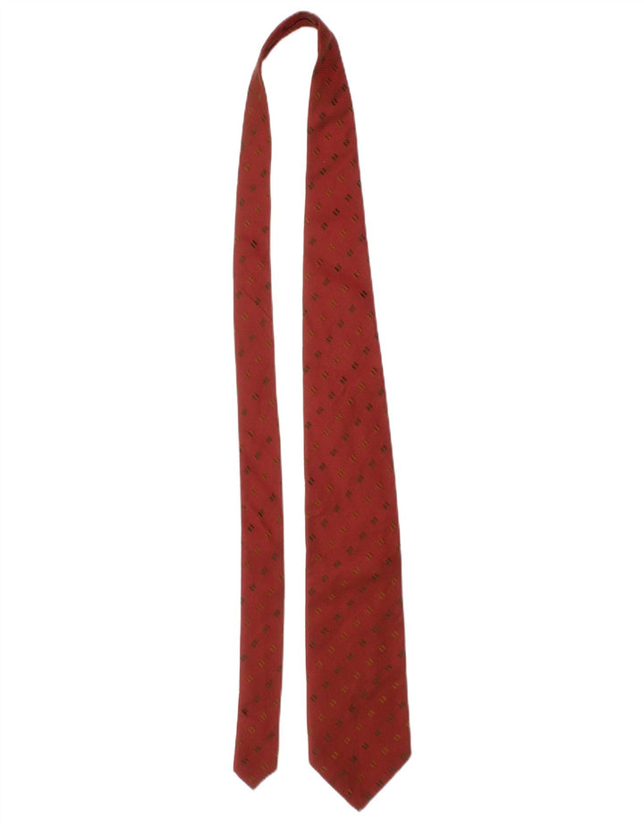 Ermenegildo Zegna Cravate Homme Taille Unique Rouge Géométrique Soie Classique