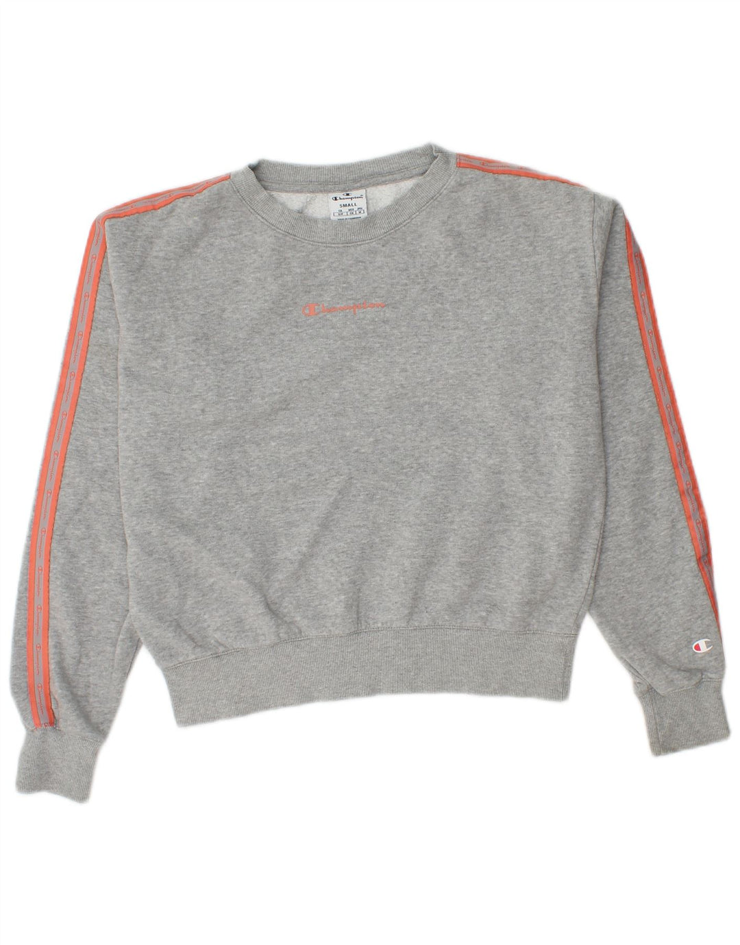 Champion Sweat-shirt court surdimensionné pour femme UK 10 Petit gris moucheté