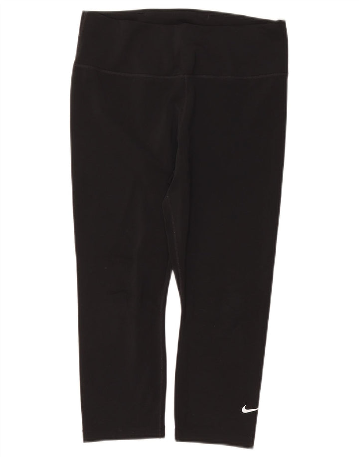 NIKE Legging Capri Dri Fit pour femme UK 12 Polyester noir moyen