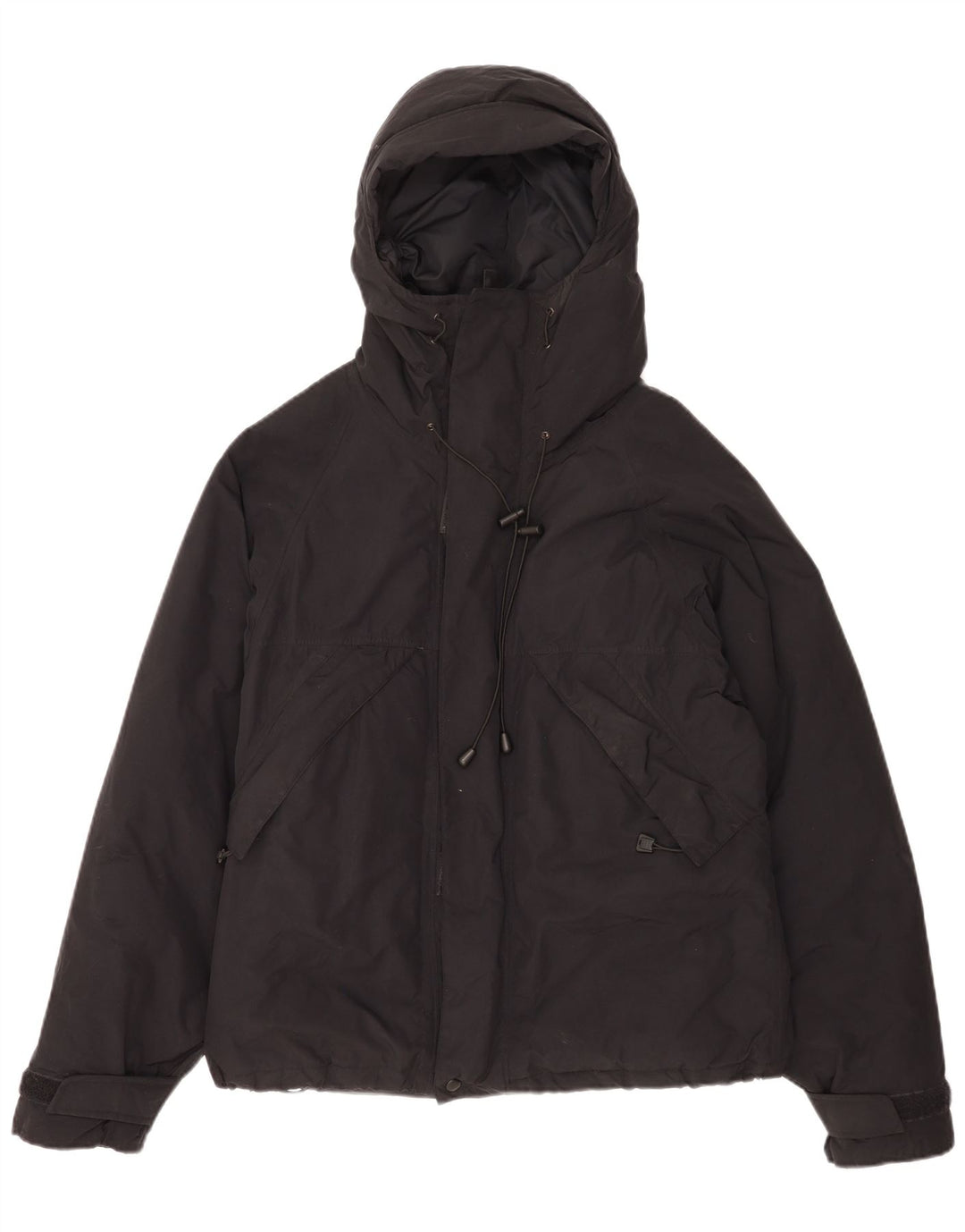 Alberto Aspesi Veste matelassée à capuche pour homme UK 38 Medium Black Nylon