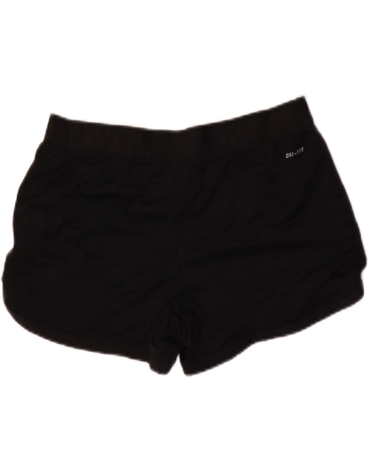 NIKE Short de sport Dri Fit Graphic pour femme UK 14 Noir moyen Polyester