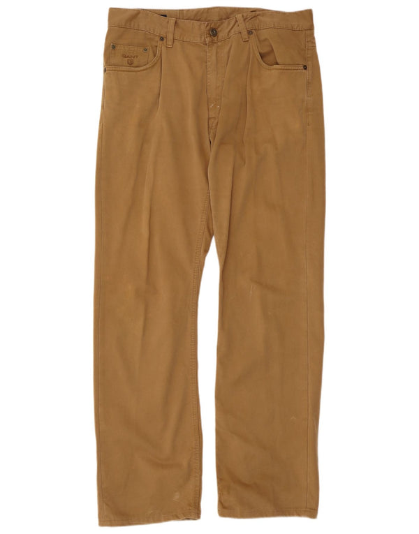 Gant Pantalon décontracté Jason Regular Fit W34 L34 Homme Beige Coton