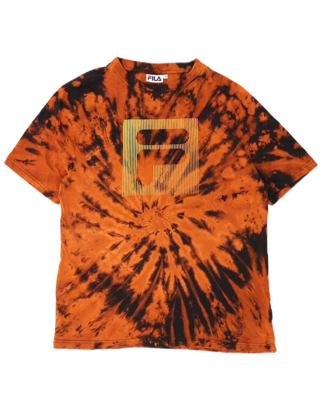 Fila T-Shirt Graphique Homme Orange Moyen Tie Dye Coton