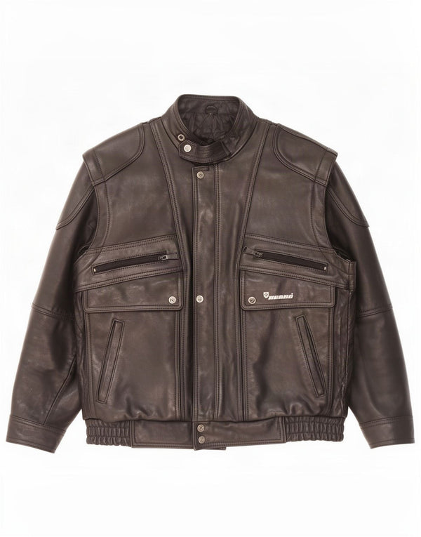 Harro Veste en cuir pour homme IT 52 XL Noir