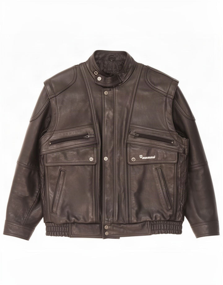 Harro Veste en cuir pour homme IT 52 XL Noir