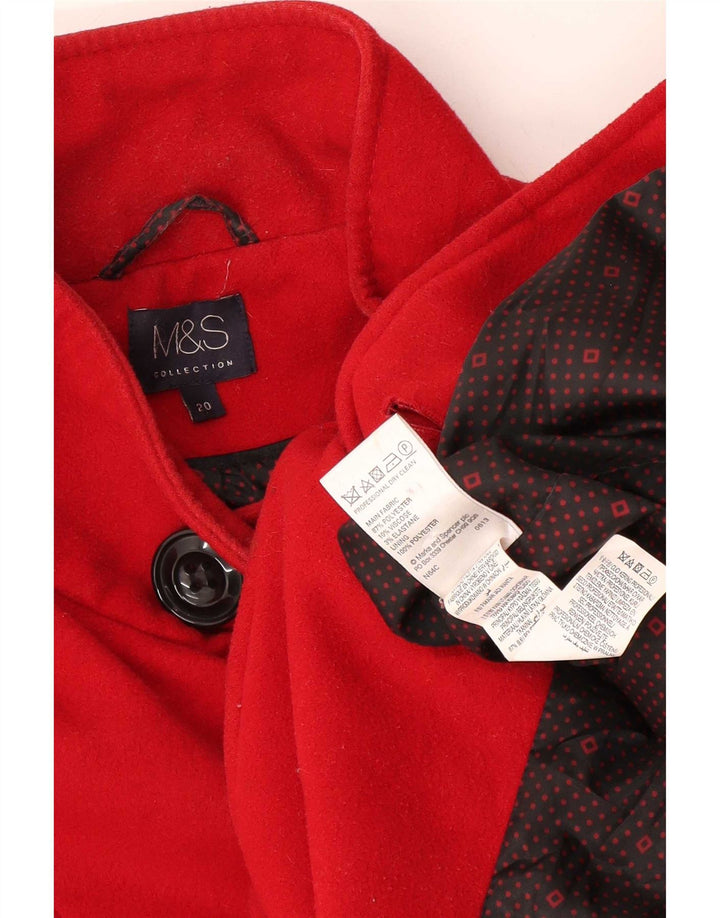 Marks & Spencer Manteau militaire double boutonnage pour femme UK 20 2XL Rouge