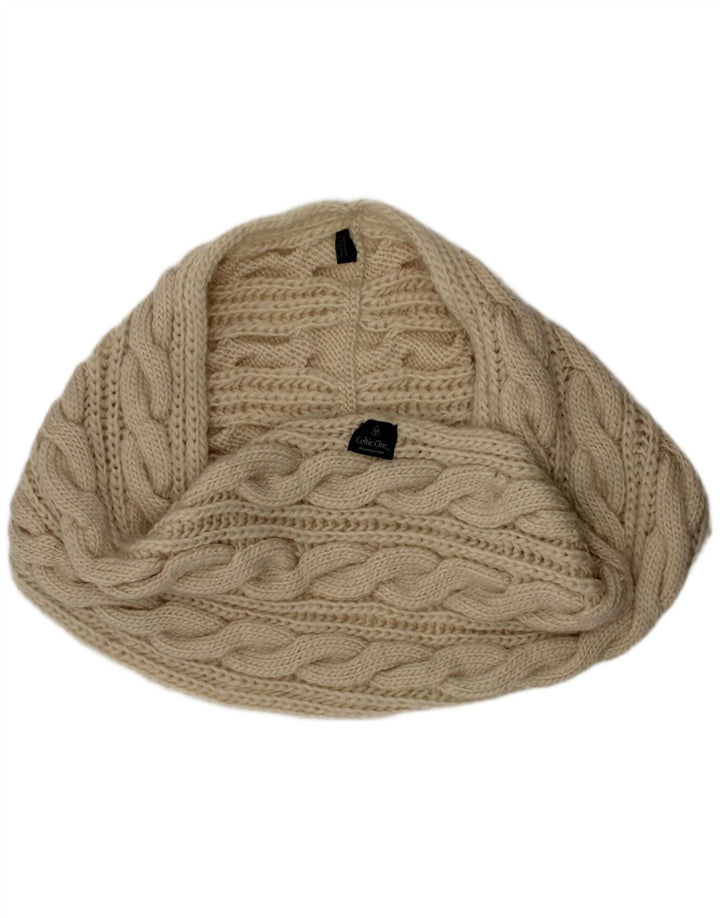 Celtic Ore Écharpe snood en tricot pour femme Taille unique en polyester blanc cassé hiver
