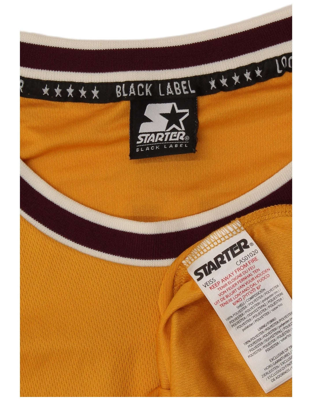 Starter Débardeur Graphique Homme Jaune Moyen Polyester Colorblock