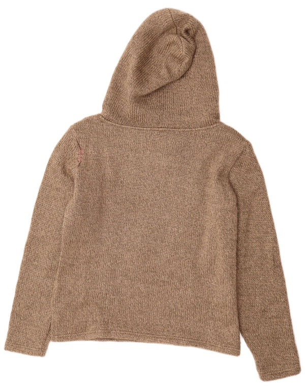 vintage Homme Pull à capuche Pull Taille 40 Acrylique Beige Moyen
