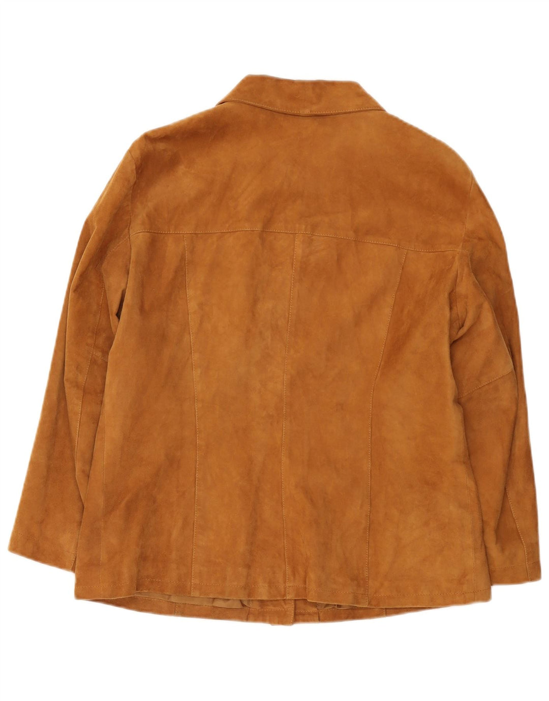 veste en daim femme vintage UK 14 cuir beige moyen