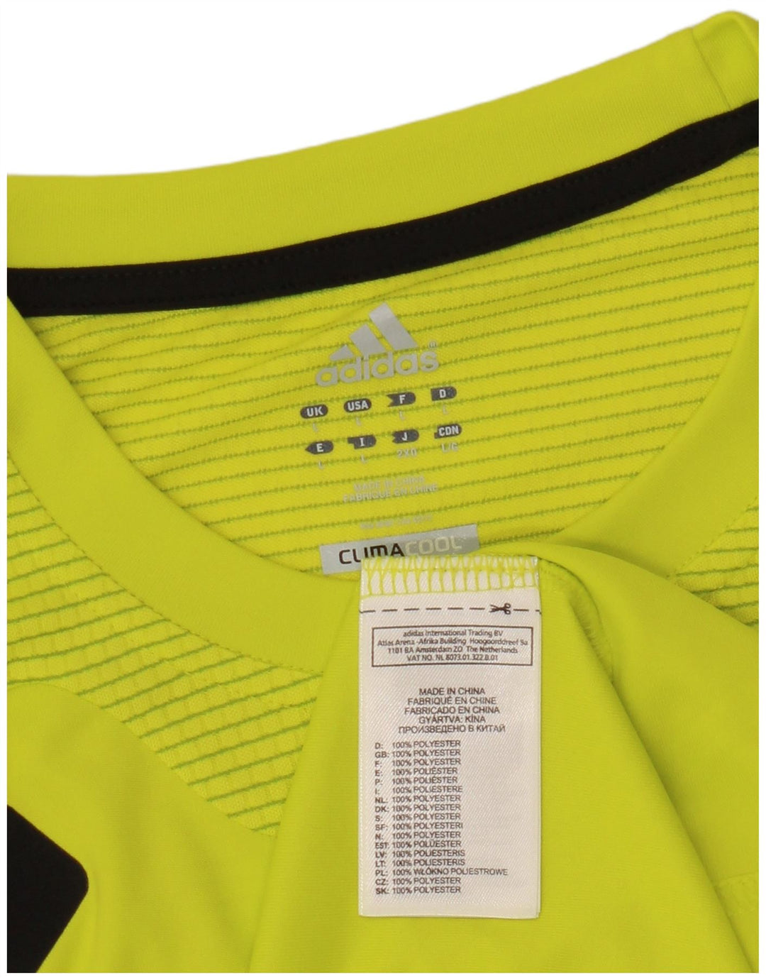 Adidas Hommes Climacool T-Shirt Haut Large Jaune Colorblock Polyester
