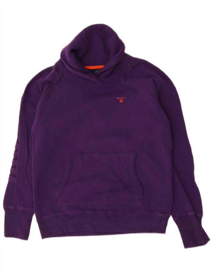 GANT Sweat-shirt à col châle pour femme UK 14 Coton violet moyen