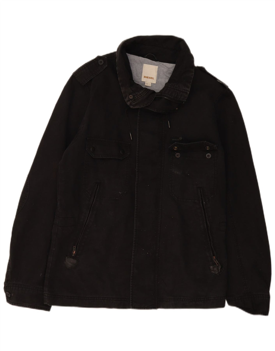 Diesel Veste militaire pour homme UK 40 Large Noir Coton